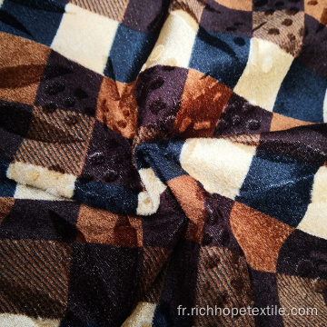 Tissu africain de calicot de polyester bon marché en gros de velours de chaîne africaine